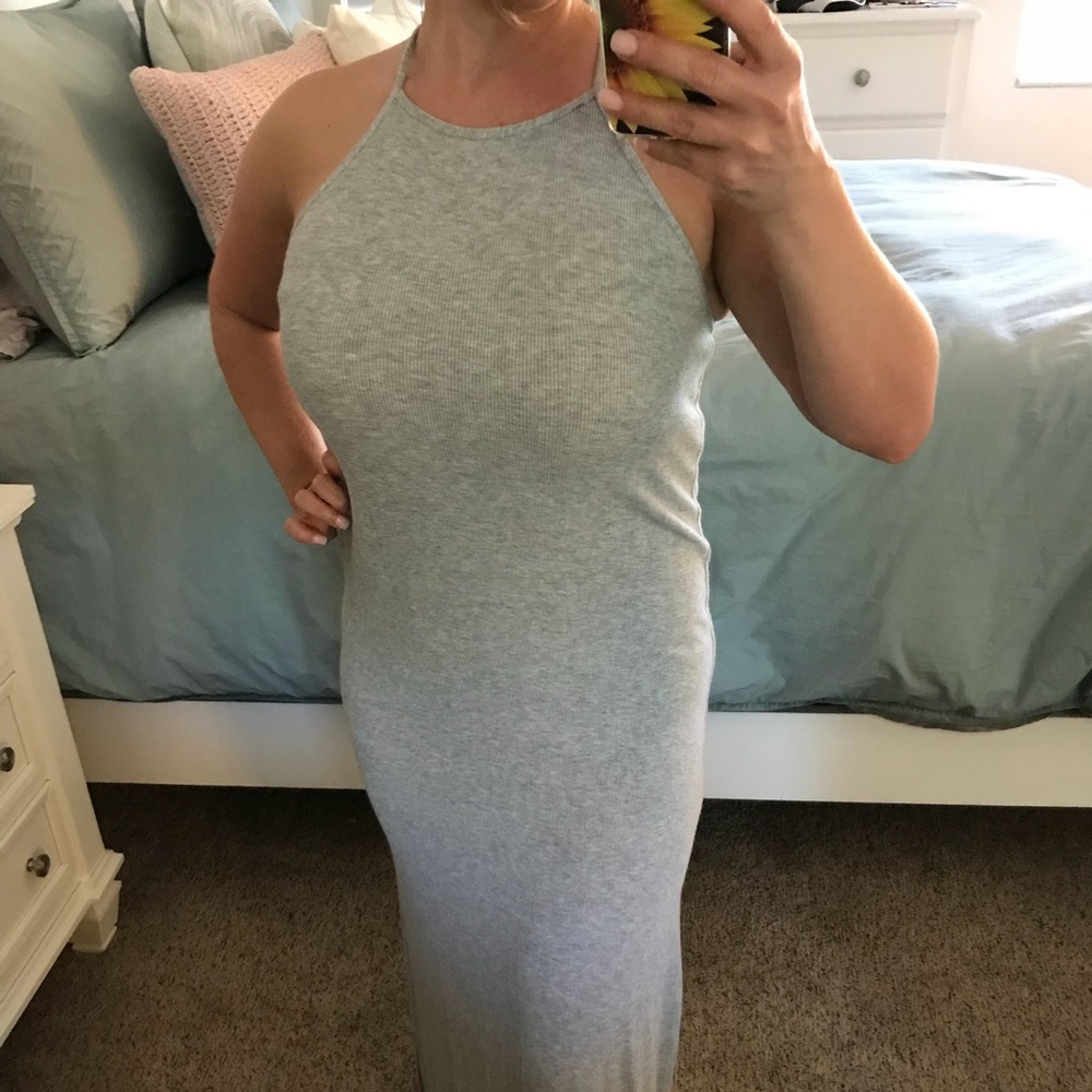 Grey Cotton Maxi Dress